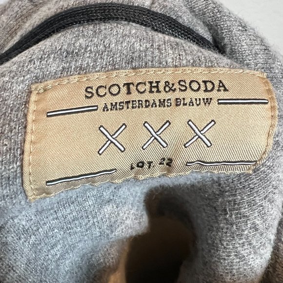 Scotch & Soda Grey Hoodie Hooded Sweatshirt Small Heavy Warm Lot 22 Pyrite - Picture 5 of 11